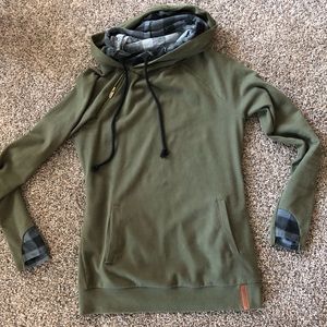 Ampersand Mindy Mae olive double hoodie